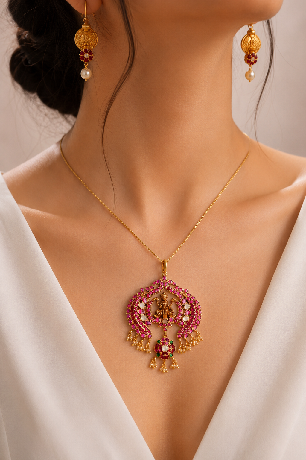 Laxmi Kundan Pendant