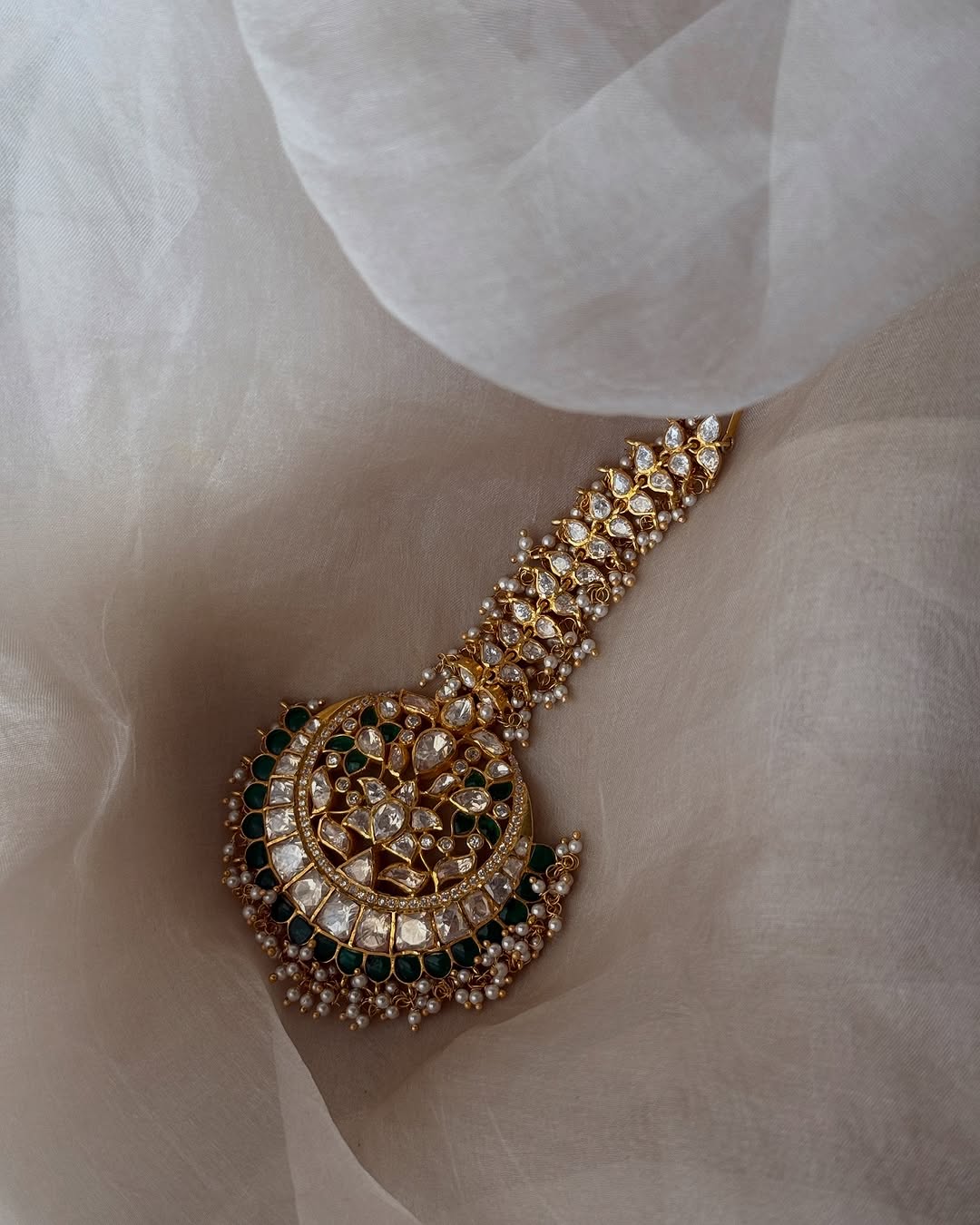 925 Silver Kundan Maang Tika