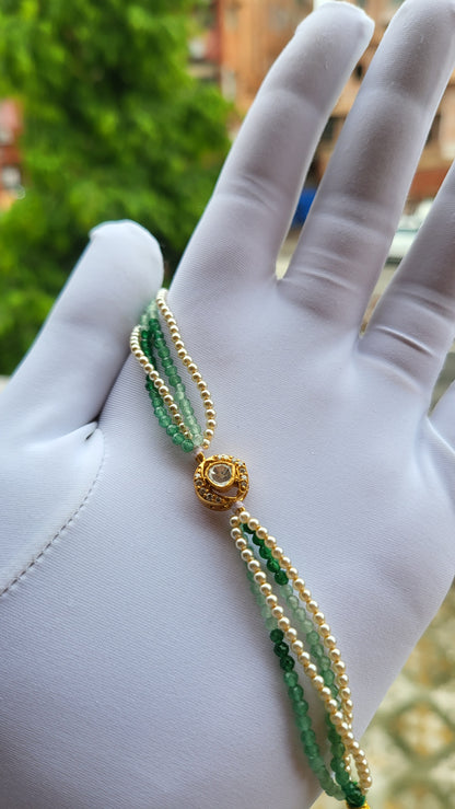 Aria Mint Green Pearl Beaded Bracelet