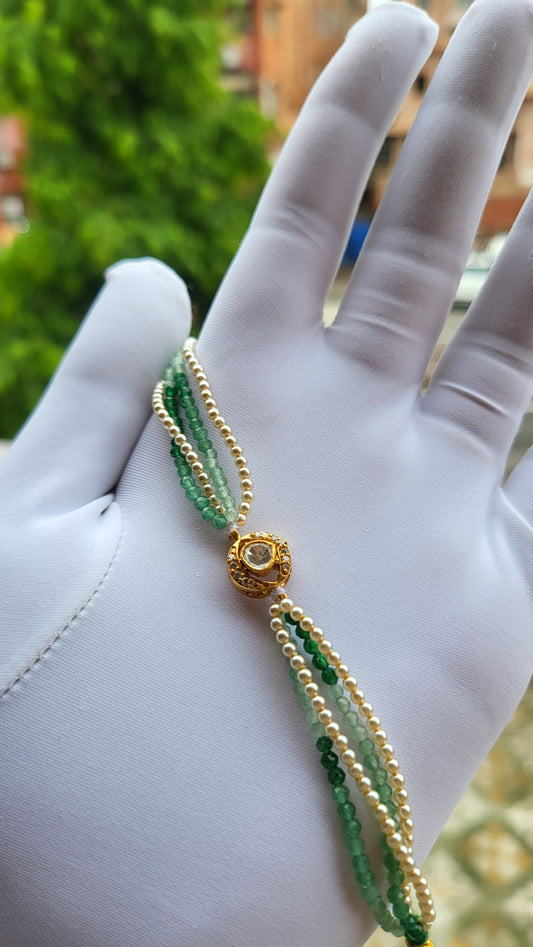 Aria Mint Green Pearl Beaded Bracelet