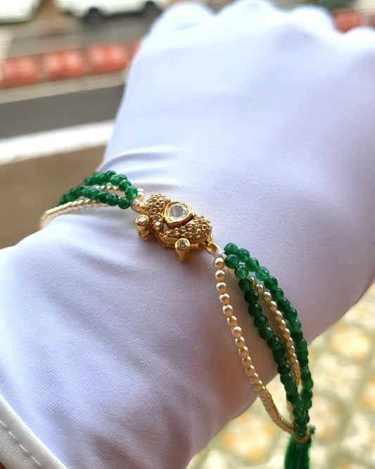 Heritage Polki Rakhi Bracelet