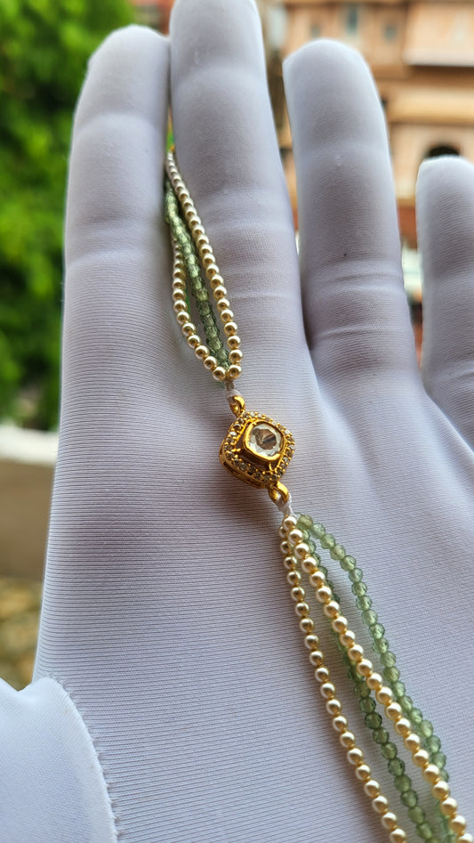 Royal Noor Polki & Pearl Bracelet