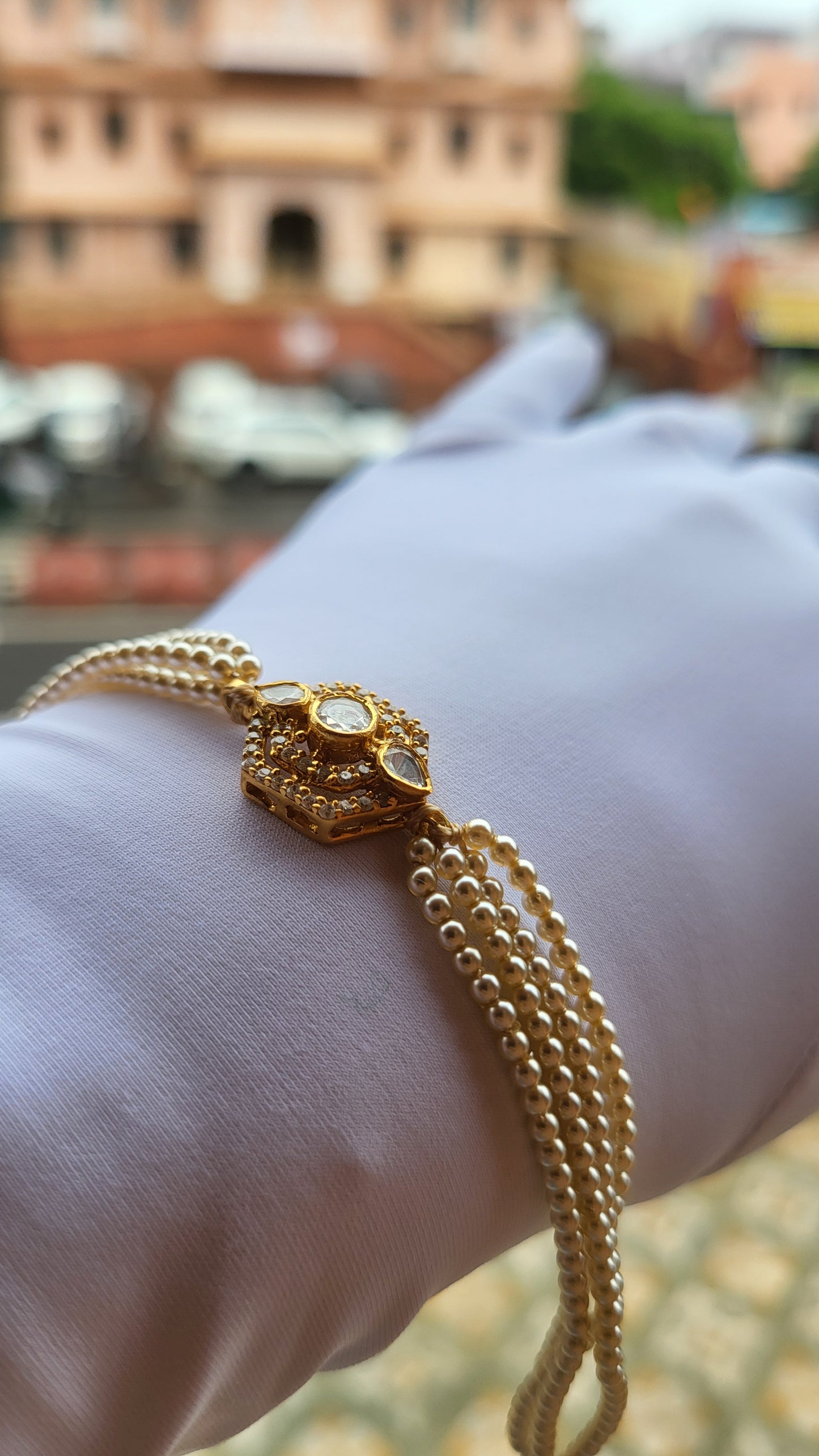 Meher Pearl & Polki Bracelet