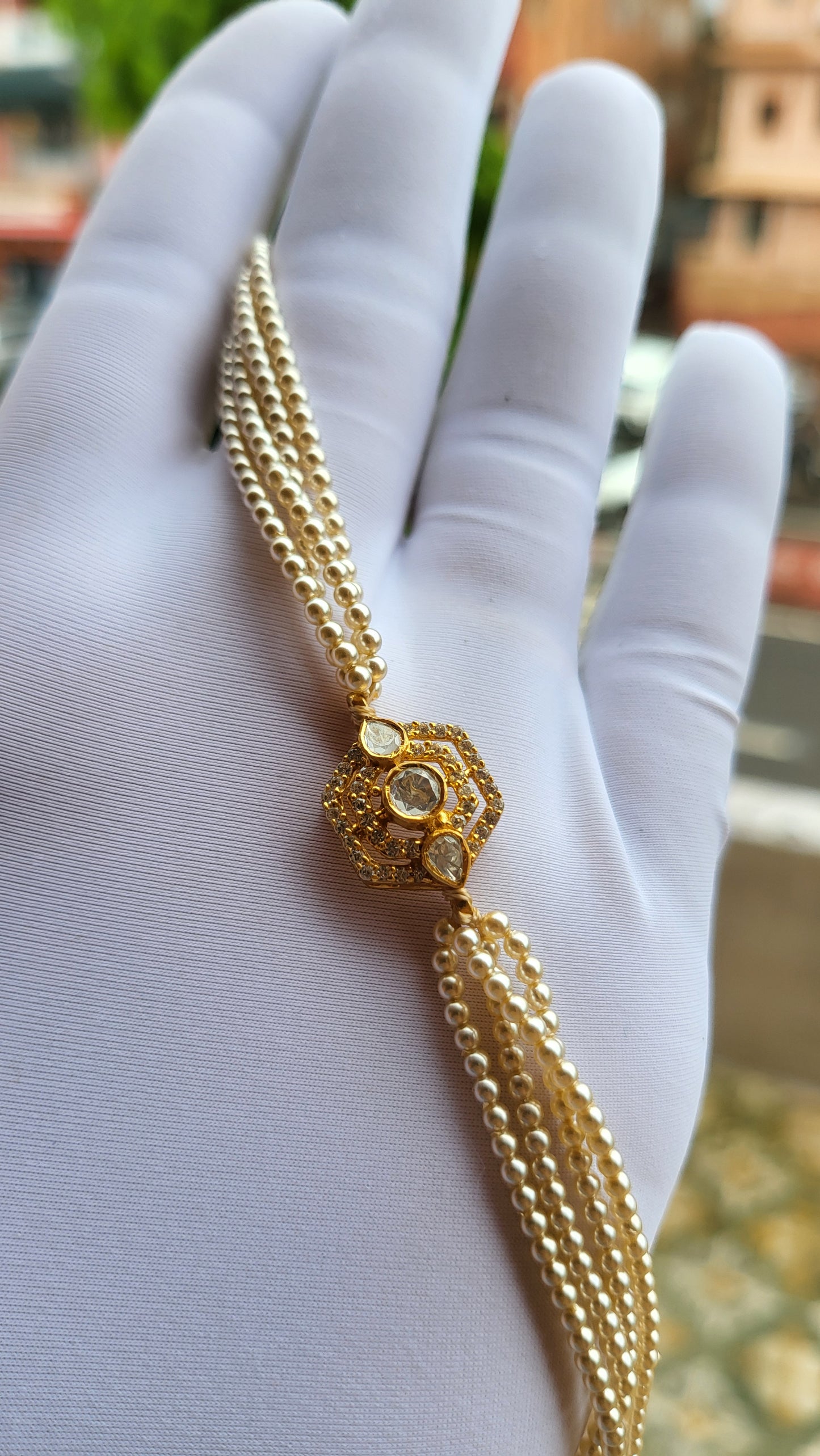 Meher Pearl & Polki Bracelet