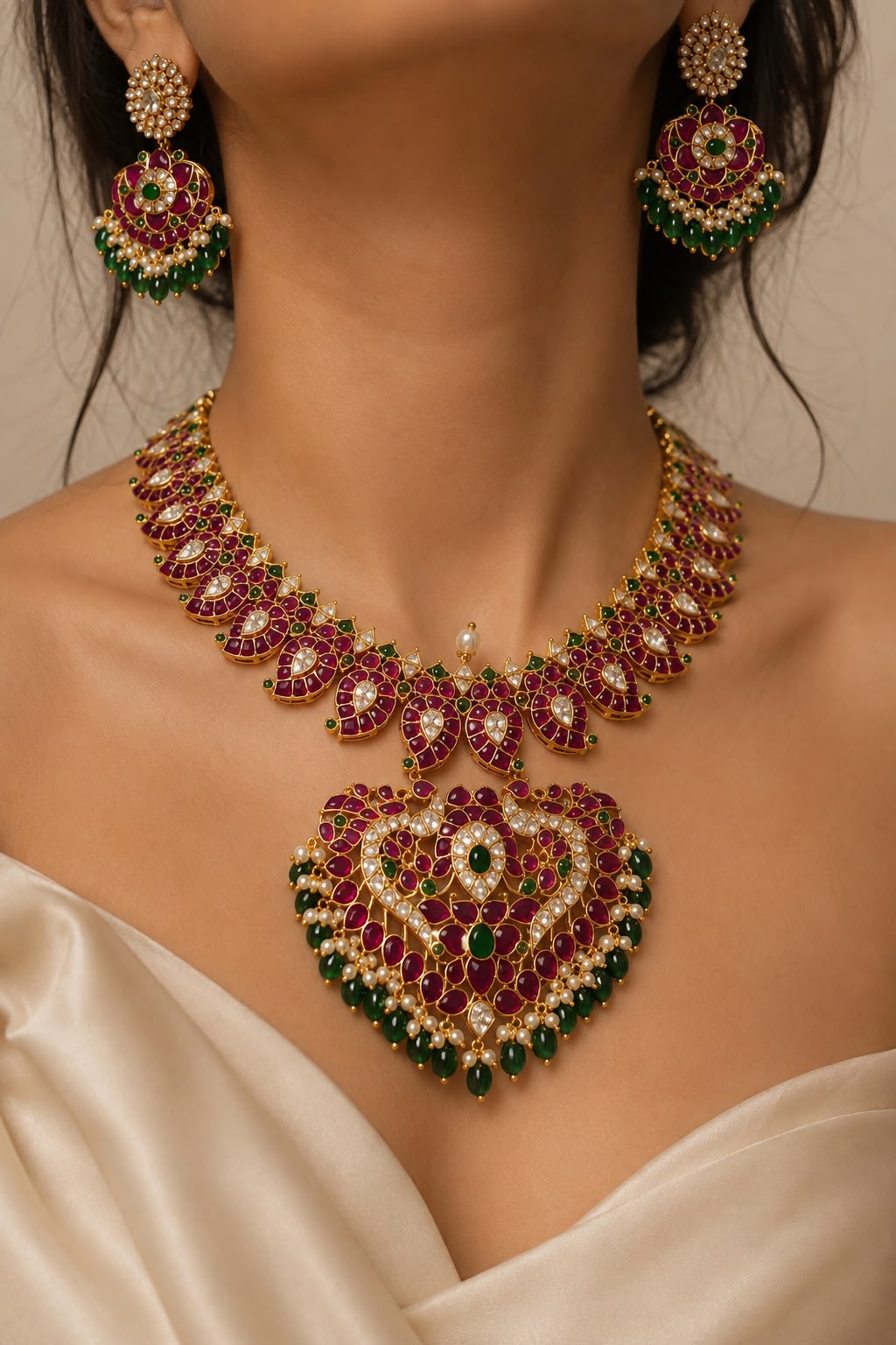 Gulrang Mango Polki Necklace