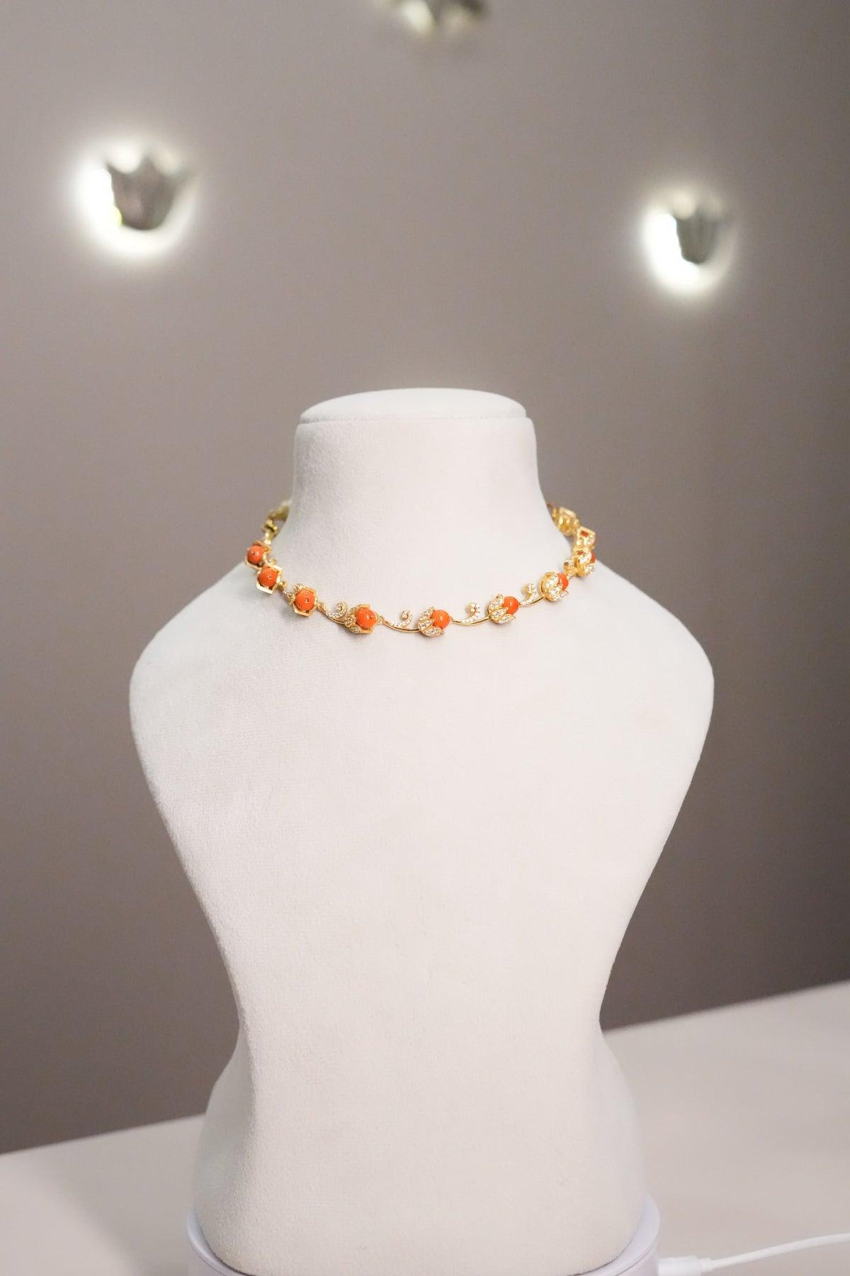 Lotus Coral Necklace