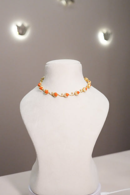Lotus Coral Necklace