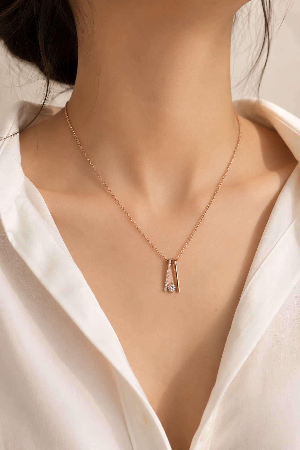 Certified Moissanite Pendant Chain