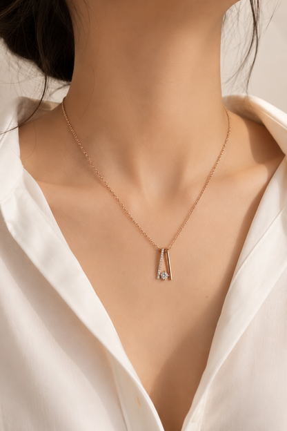 Certified Moissanite Pendant Chain