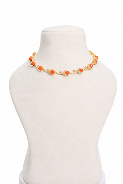 Lotus Coral Necklace