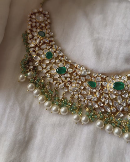 925 Silver Tiana Polki Necklace