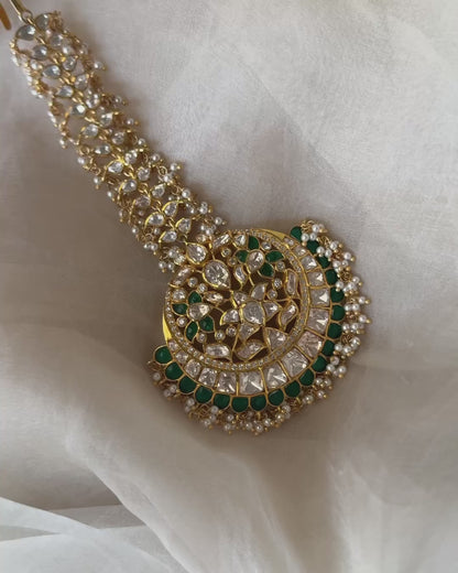 925 Silver Kundan Maang Tika